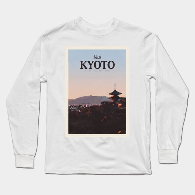 Visit Kyoto Long Sleeve T-Shirt by Mercury Club